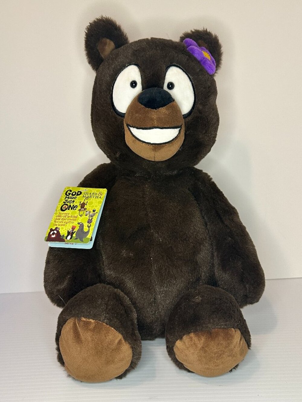 Mary & Martha BEAR Plush God Made Just One Me 18” Stuffed Animal Christian NEW!